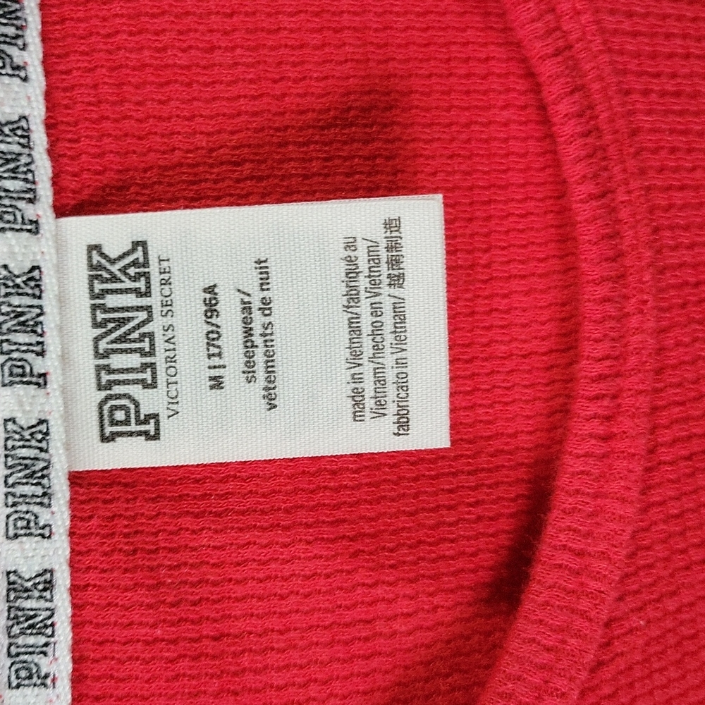 VS PINK Ribbed Longsleeve Top Red Size M - Picture 7 of 12
